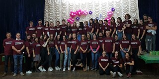 Gruppenfoto in der Aula