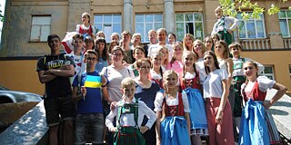 Gruppenfoto in Trachten