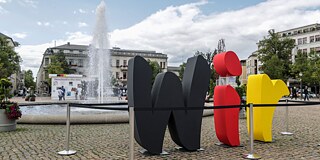Deutsche Einheit - wir © picture alliance / Andreas Gora wir-Schriftzug