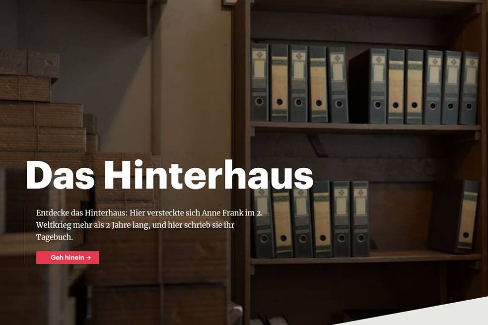 Im Hinterhaus online lernt man die Räume des Verstecks kennen.