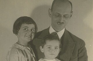 Otto Frank mit Margot und Anne, 1931