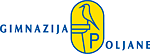 Gimnazija Poljane Ljubljana Logo mit gelbem Vogel auf weißem Grund