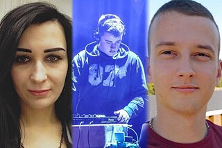 Jugendliche Portraits links und rechts, in der Mitte ein Jugendlicher am Mischpult