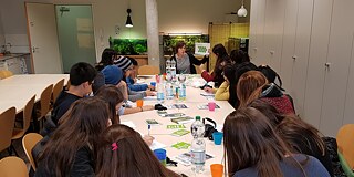 Vortrag – Essen ist Grüne Hauptstadt © Marietta Moser Jugendliche bei einem Vortrag