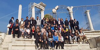 Gruppenfoto bei einem Schulausflug