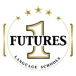 Logo der Schule mit einer goldenen 1, über die in schwarzer Schrift "Futures" geschrieben steht
